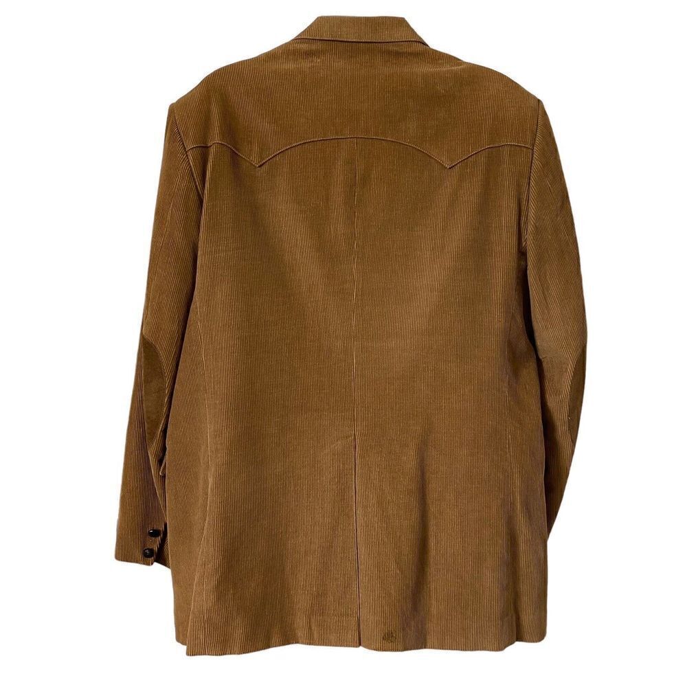 Circle S Dallas Men’s Jacket Western 48L Brown Corduroy Elbow Patches Blazer - Picture 2 of 8